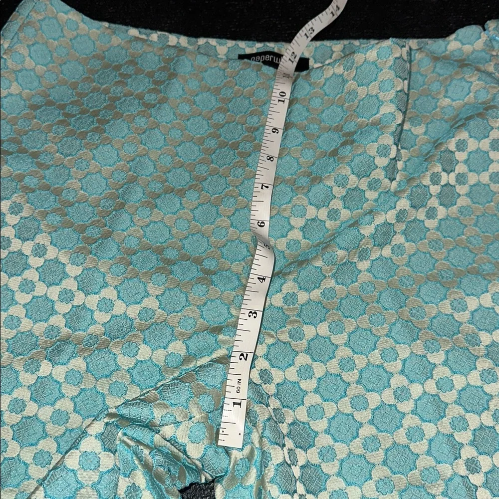 NWT Nordstrom Paperwhite Blue and Cream Textured Pants size 8 - Picture 6 of 9